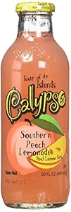 Image of Calypso Southern Peach Lemonade Bottles, 20 Ounce (Pack of 12)