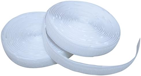 White Roll Hook and Loop Tape for Crafts | DIY Craft Projects Self-Adhesive Loop Tape |15-Feet Quality White Strips by Dabit