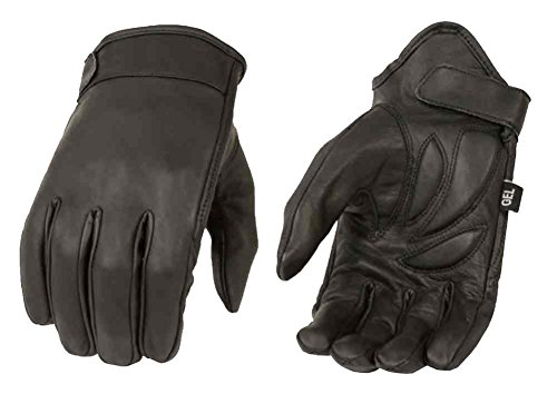 Milwaukee Leather Men's Premium Leather Short Cruiser Gloves, Black MG7510 (S)