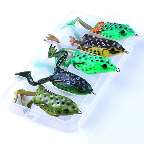 SXSHUN Angeln Köder Ray Frosch Lockt Kunstköder Gummiköder Topwater Ray Frosch Soft Tube Köder – Bild 5