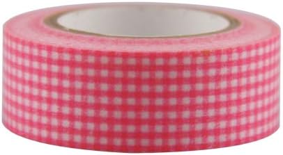 Lychee Craft Washi Tape Hotpink Grid DIY Sticker