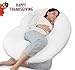 Marine Moon Pregnancy Pillow C Shaped, Pregnancy Body Pillow and Maternity Pillow for Sleeping with 100% Cotton Cover