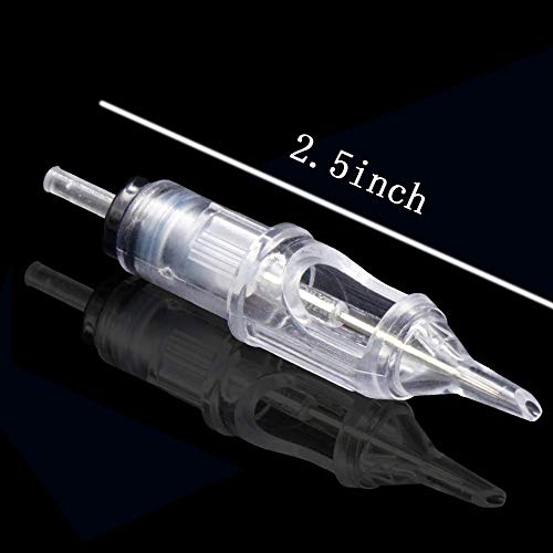 Romlon Tattoo Cartridge Needles 80PCS Professional Disposable Mixed Tattoo Needle Cartridges 3RL 5RL 7RL 9RL 5M1 7M1 9M1 11M1 Size for Tattoo Machine, Tattoo Kits, Tattoo Supplies