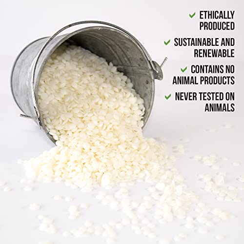 AMERICAN SOY ORGANICS FREEDOM SOY WAX BEADS FOR CANDLE MAKING – NATURAL CANDLE MAKING SUPPLIES – PARAFFIN-FREE, BEESWAX-FREE CANDLE WAX FOR CONTAINER CANDLES, TEALIGHTS AND WAX MELTS, 5 LBS