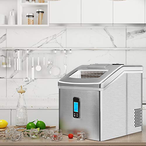 Sentern Portable Countertop Clear Ice Maker Stainless Steel Ice Making