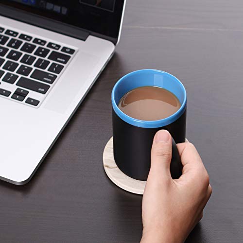 image for LIFVER 12 Ounce Coffee Mugs, Set of 4, Ceramic Porcelain Mug Set for C