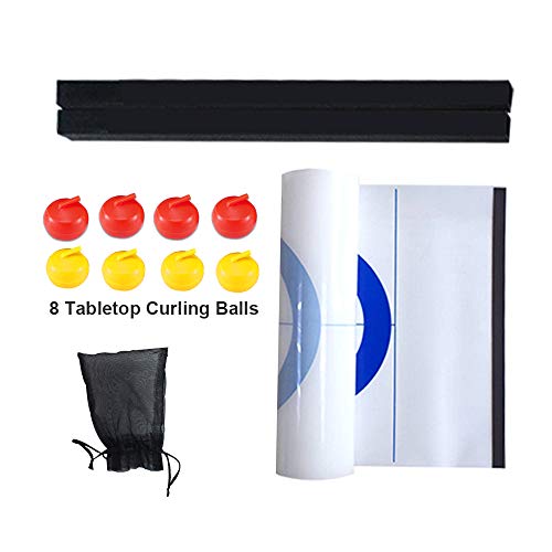 Gayisic Curling Games Tabletop Family Games for Kids and Adults Table Top Board Games Mini Desktop Game with 8 Shuffleboard Pucks for Outdoor,School, Travel