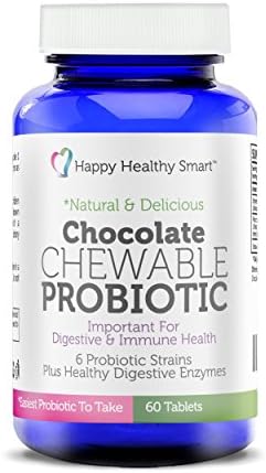 Happy Healthy Smart Chocolate Chewable Probiotic Unique & Delicious - 60 tablets