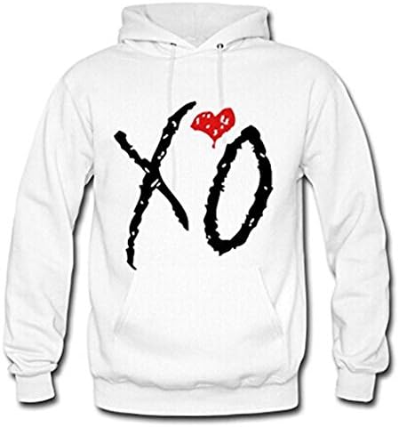 Men's and Women's Personalized Custom DIY design The Weeknd Xo Classic Hoodie X-Small White