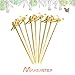 Makerstep Bamboo 4.1 inch Cocktail Picks, 300 Pack with Looped Knot, Natural Biodegradable Long Disposable Wood Toothpicks Skewers, Safe Natural Resource