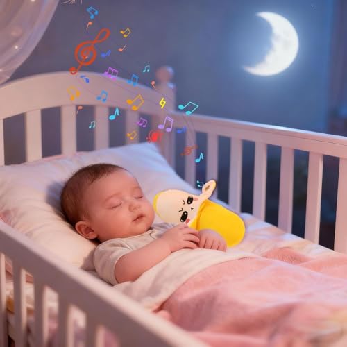 Interactive Sensor Music Doll, Children's Body-Sensing Plush Toy with Piano and Fruit Metronome Sounds, Educational Musical Gift for Boys and Girls (Banana)