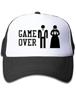 GAME OVER Funny Bachelor Party, Wedding Groomsman Humor Unisex Mesh Hat Trucker Style Outdoor Sports Baseball...
