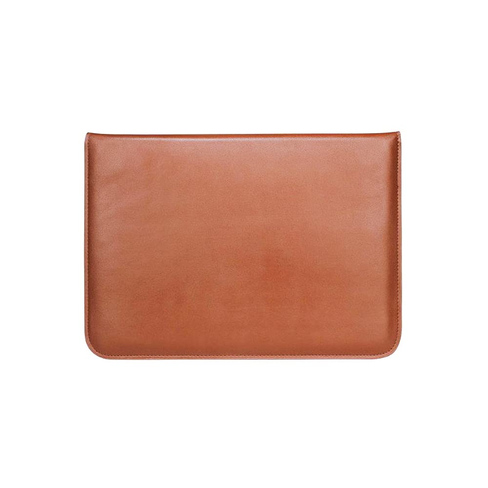 15 Inch Laptop Sleeve Bag with Adjustable Laptop Stand, Ultra-slim Lightweight Case/Water-Resistant PU Leather Computer Tablet Carrying Bag/Pouch Skin Cover for Acer/Asus/Dell/Lenovo (15 inch, Brown)