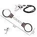 Police Toy, Police Metal Handcuffs Heavy Duty Diecast with Whistles Police Costume for Kids and Boys Party Favors Costume Props Alloy, 9 PCS