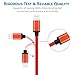 Frieso 4 Pack 6FT iPhone Lightning Charging Cable Cord Nylon Braided 8pin to USB Charge and Sync Cable for iPhone SE/6/6s/6 plus/6s plus,5c/5s/5,iPad Air/Mini,iPod Nano/Touch(Red)
