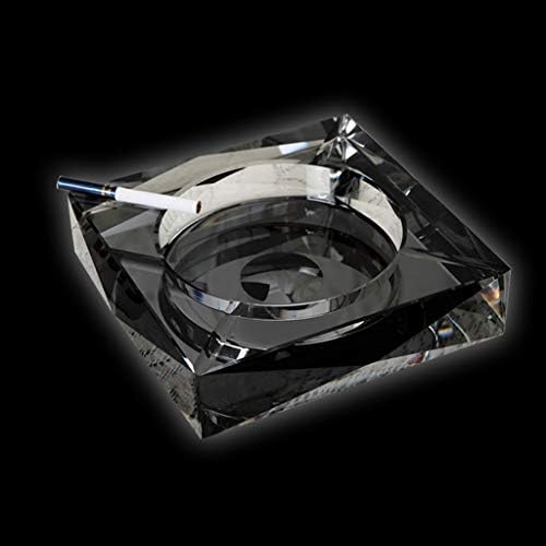 HLJ Retro Crystal Ashtray Creative Personalized Gifts Ashtray European Multi-Function Crystal Ashtray (Size : 20204cm)