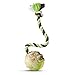 TC JOY Dog Toy Ball with Rope, 3 Inches Interactive Dog Chew Toy, Good for Aggressive Chewers, Healthy and Safe for Large Dogs