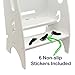 Little Partners Adjustable Height Growing Step Stool | Wooden Non-Tip Design Step Stool with 3 Position Height Adjustment for Both Toddlers & Adults (Supports Up to 150lbs)