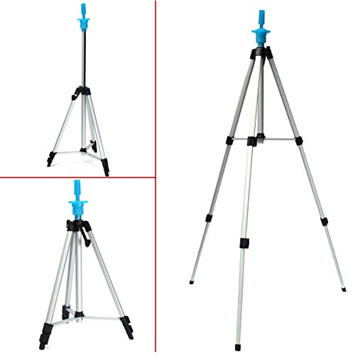 Adjustable Wig Head Stand Tripod Holder Mannequin Tripod for Hairdressing Training