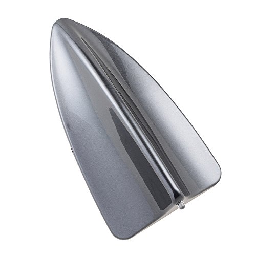 1x Dark Gray Roof Top Shark Fin Antenna Aerial Decorative Trim Stick On Self Adhesive For VW Jetta Passat Golf GTI MK4 MK5 EOS Beetle Lupo CC