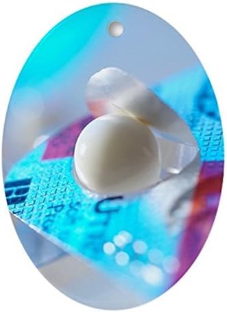 hiusan Novelty Decoration Utrogestan Pill - Christmas Ornaments Oval Porcelain Ceramic Keepsake 3 Inches