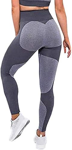Sibylla Women's Color Block High Waist Workout Legings Skinny Yoga Pants Tights