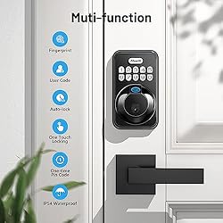 Zowill Fingerprint Door Lock, Keypad Door Lock with
