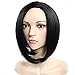 Secretgirl Short Straight Hair Bob Wigs Cosplay Party Wig for Women Black Heat Resistant Wig (#1)