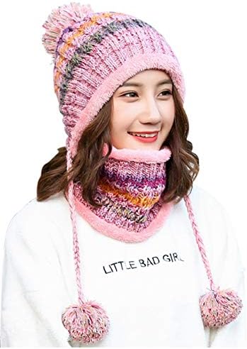 Nekote Neck Warmer, Knit Hat, Cap, 2-Piece Set, Outdoor, Skiing, Snowboarding, Border, Winter, One Size Fits Most