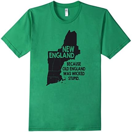 Men's New England Funny Shirt Boston Maine Providence Medium Kelly Green
