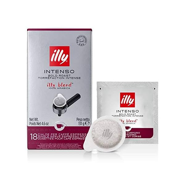 Kaffeepads Intenso dunkel geröstet - illy - Karton mit 8 Packungen für insgesamt 216 Pads