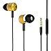 Earbuds, Headphones CL-Power In-Ear Earphone [Updated Packaging] Wired Cell Phone Stereo Headset with Mic and Volume Control for iPhone iPad iPod MP3 Player Samsung and other Smartphone (Golden)