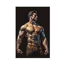 HMLZSJ Nude Muscle Male Torso Portrait Art Gay