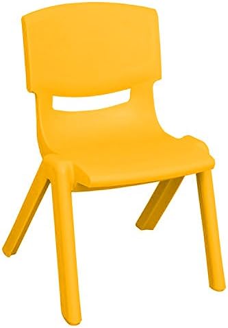 JOON Stackable Plastic Kids Learning Chairs, (2-Pack), 20.5x12.75X11 Inches, The Perfect Chair for Playrooms, Schools, Daycares and Home, Yellow