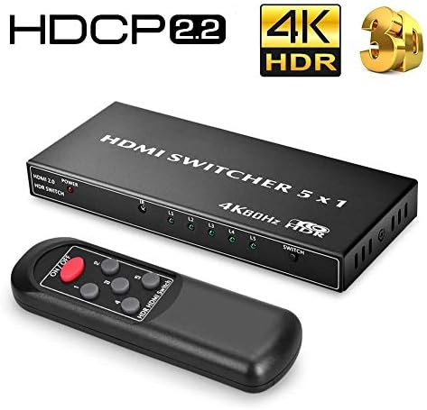HDMI Switch 2.0 STBOHKSD 4K@60Hz HDMI Switch Ultra HD HDMI Selector Switcher-HDCP Passthrough-Supports Full HD,1080P,3D with IR Remote (HDMI Selector Box)