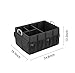 MIU COLOR Foldable Car Trunk Organizer Washable Automotive Storage Box Suitable for SUV with 2 Straps (Black Trunk Large) (Update)