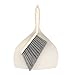 Mini Dustpan and Brush Set - Etable Stylish Sweeping Equipment with Ergonomic Handle for Easy Sofa, Desk, Car Trunk & Seats, Pet House Cleaning - Durable Non-Scratch Angled Bristles for Corner(White)
