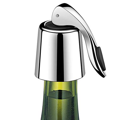 JDgoods Stainless Steel Wine Bottle Stopper Plug - Expanding Beverage Bottle Stopper - Reusable Wine Saver - Bottle Sealer Keeps Wine Fresh - Best Gift Accessories