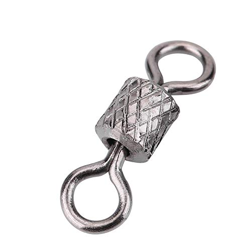 Barrel Fishing Swivel, Yevenr 100Pcs Rotate Fishing Swivel Langlebiger Angelwirbel Hochfester Angelschwenkring für den… – Bild 7