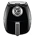 Chefman 3.6 Quart Air Fryer Oven with Space Saving Flat Basket, Oil Free Hot Airfryer w/ 60 Minute Timer & Auto Shut Off, Dishwasher Safe Parts, BPA-Free, Black