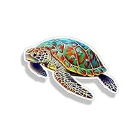 Sea Turtle Sticker Full Color Car Window Bumper Decal Custom Printed Ocean Beach Sea Animal Life Graphic