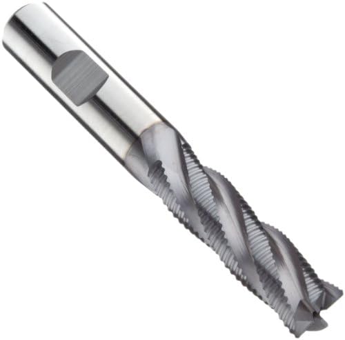 Niagara Cutter N88389 Cobalt Steel Square Nose End Mill, Weldon Shank, TiCN Finish, Roughing Cutting, Non-Center Cutting, 30-Degree, 4-Flute, 2.4375" OAL, 0.250" Cut Diameter, 0.375" Shank Diameter