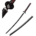Sword Valley Demon Series Sword About 40.9″ - Cosplay Prop Anime Slayers Katana Samurai Sword - Anime Original Texture Carbon Steel Blade Carving Symbol - Handle Absorbs Sweat and Prevents Slipping