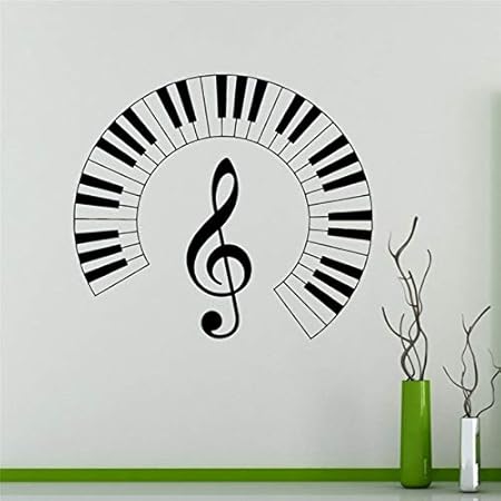 Ahongqiqu Pegatinas de Pared Teclas de Piano calcomanías de Pared Notas