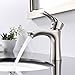 KINGO HOME Contemporary Stainless Steel Single Hole Lavatory Single Handle Brushed Nickel Bathroom Faucet, Hot and Cold Water Vanity Faucets