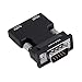 SQDeal 1080P HDMI Female to VGA Male Converter Adapter Dongle with 3.5mm Stereo Audio portable HDMI Connector for Laptop PC PS3 Xbox STB Blu-ray DVD TV BOX
