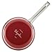 Ayesha Curry Home Collection Nonstick Sauce Pan/Saucepan with Lid, 3 Quart, Red