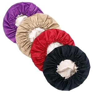 Dusjhet-Shower-Cap--4-pcs-Large-Shower-Cap--38-cm-Extra-Large-Shower-Cap-for-Women--Waterproof-Polyester-Design-with-Inner-Satin-Layer-Adjustable-Shower-Cap-with-Buckle-and-Tightening-Belt Dusjhet Shower Cap – 4 pcs Large Shower Cap – 38 cm Extra Large Shower Cap for Women – Waterproof Polyester Design with…