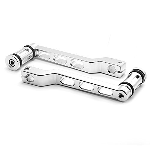 Heel Toe Shifter Pedal Levers Motorcycle for Harley Touring Softail Road Glide Trike FLHT(Silver) - Thumbnail 7