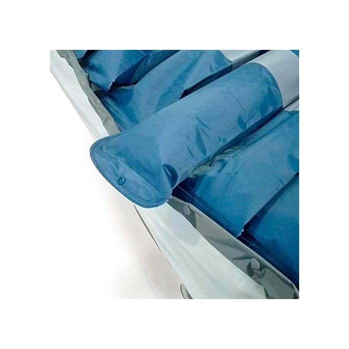 Mobiclinic, Mobi 2, Colchón antiescaras con motor compresor, para escaras grado I y II, de aire alternante, Nylon y PVC médico ignífugo, 200 x 86 x 9.5, 20 celdas, color Azul - Imagen 7